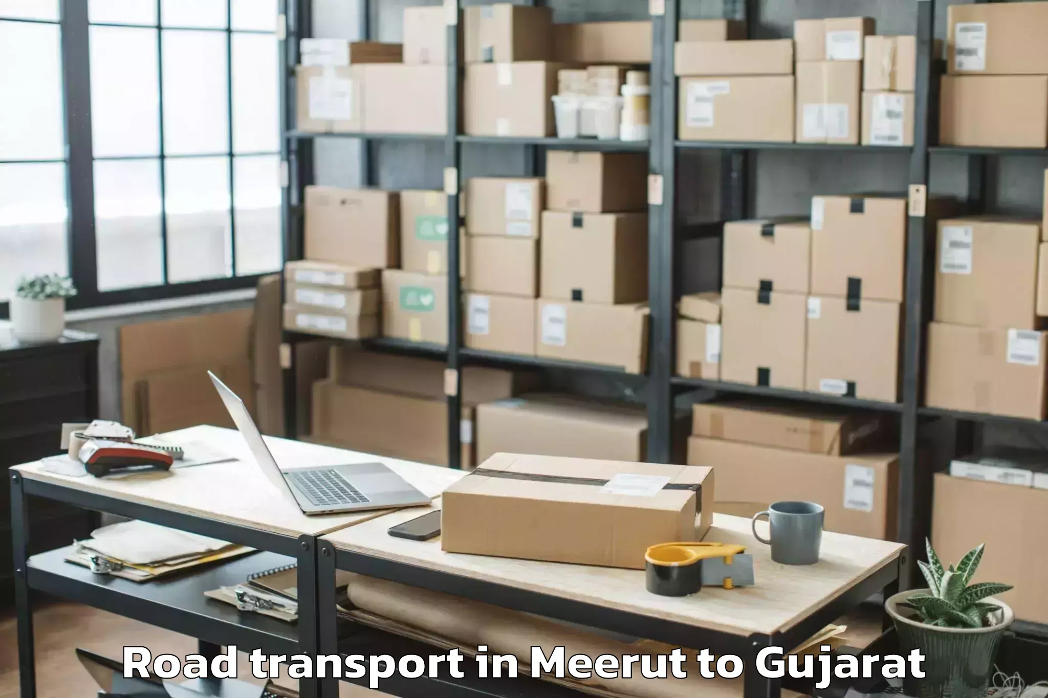 Book Meerut to Kaprada Road Transport Online